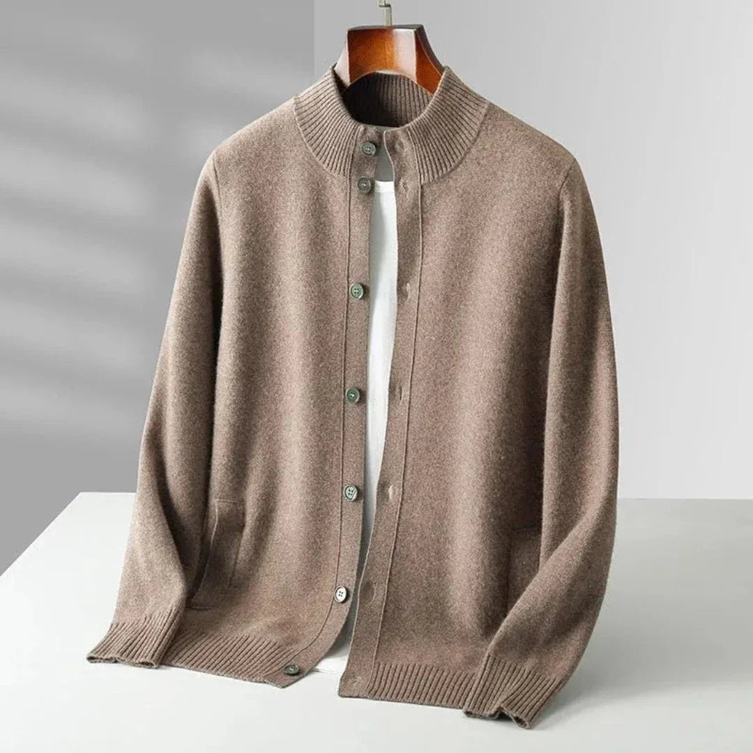 Orion Merino Wool Button-Up Cardigan