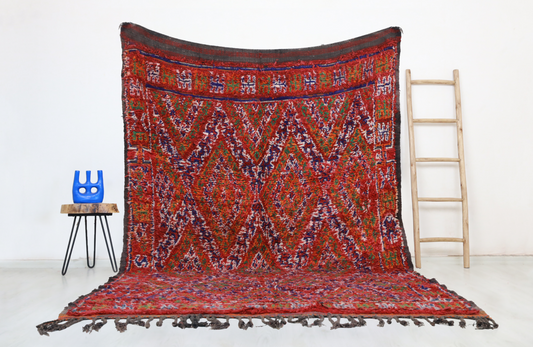 Oussa Vintage Moroccan Rug  6'8" x 11'0" - TrendAura