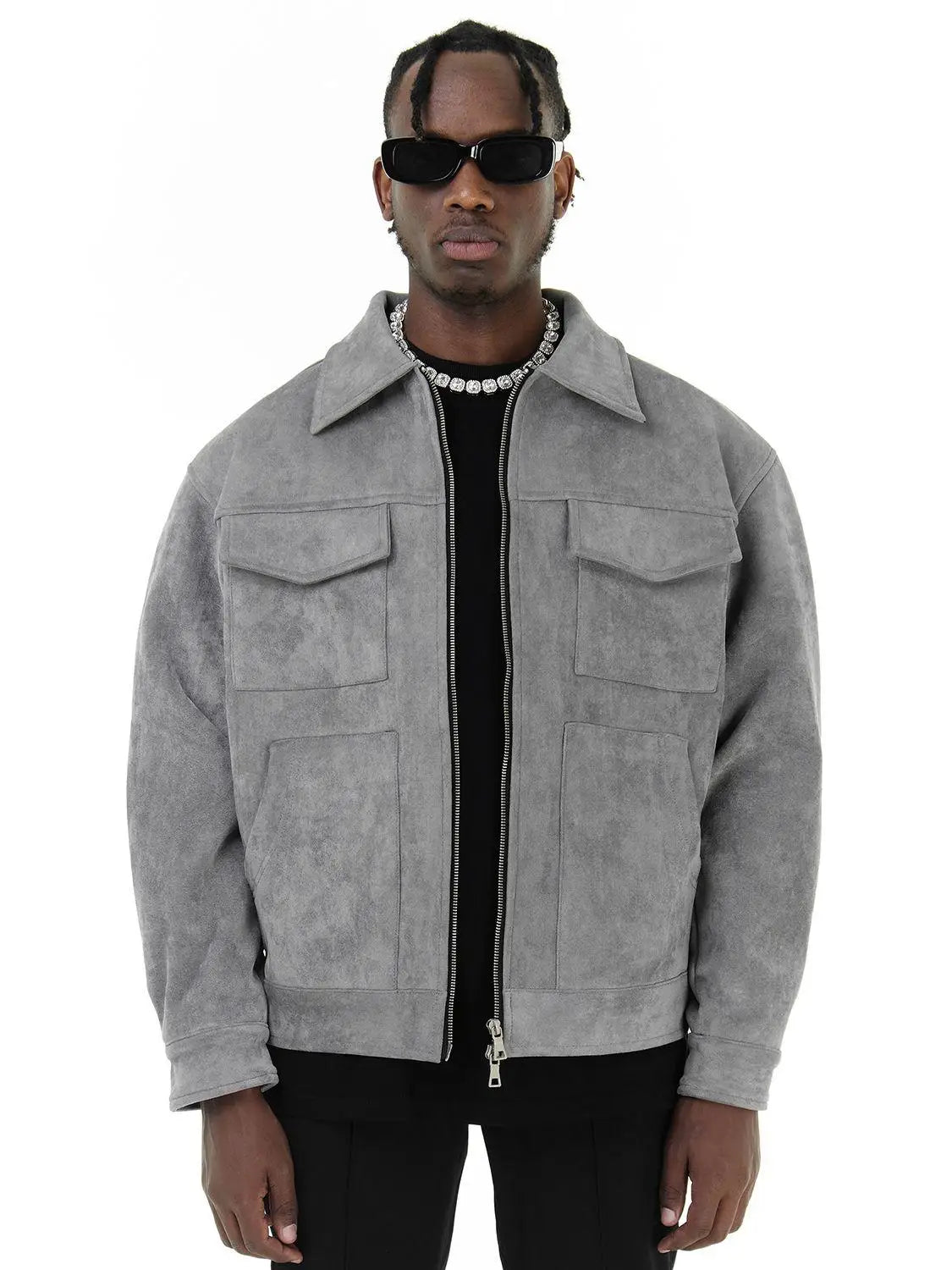 Oversized Mens Jacket For Autumn Versatile Everyday Wear With Practical Pockets And Comfortable Fit
