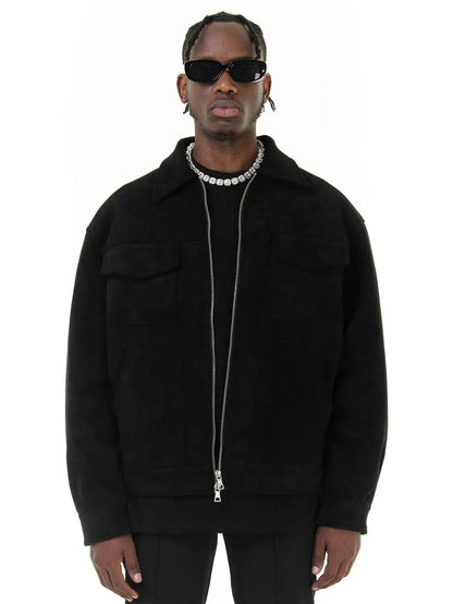 Oversized Mens Jacket For Autumn Versatile Everyday Wear With Practical Pockets And Comfortable Fit