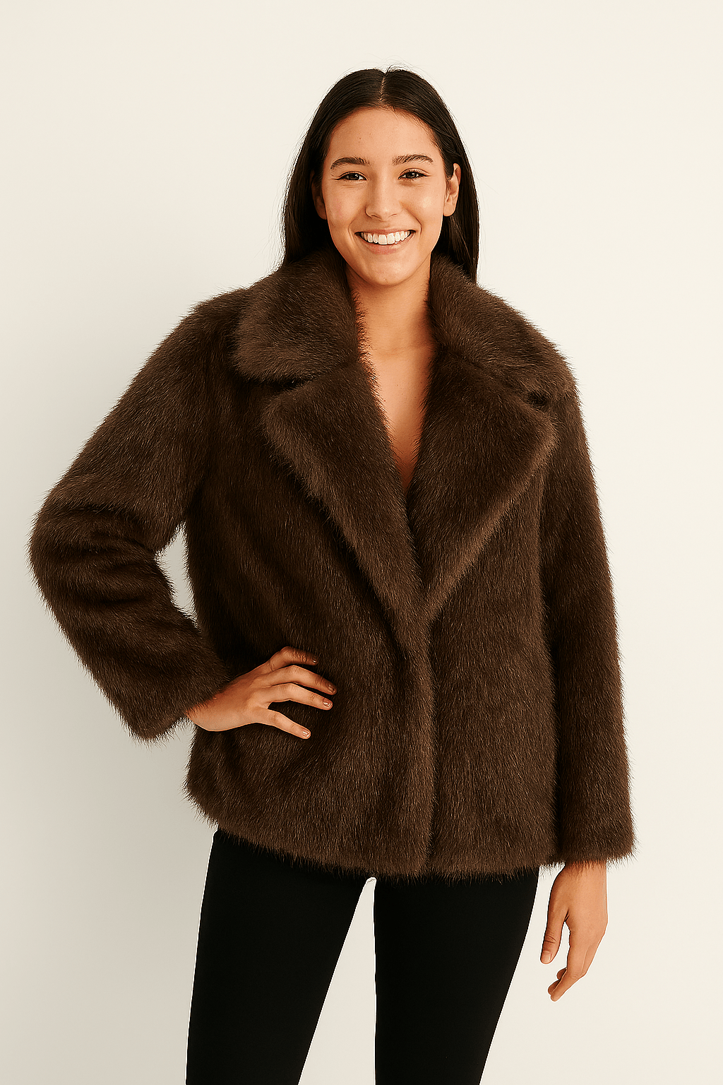 Oversized Faux Fur Jacket Luxurious Warmth And Style For Women Cold Weather Fashion And Everyday Luxury