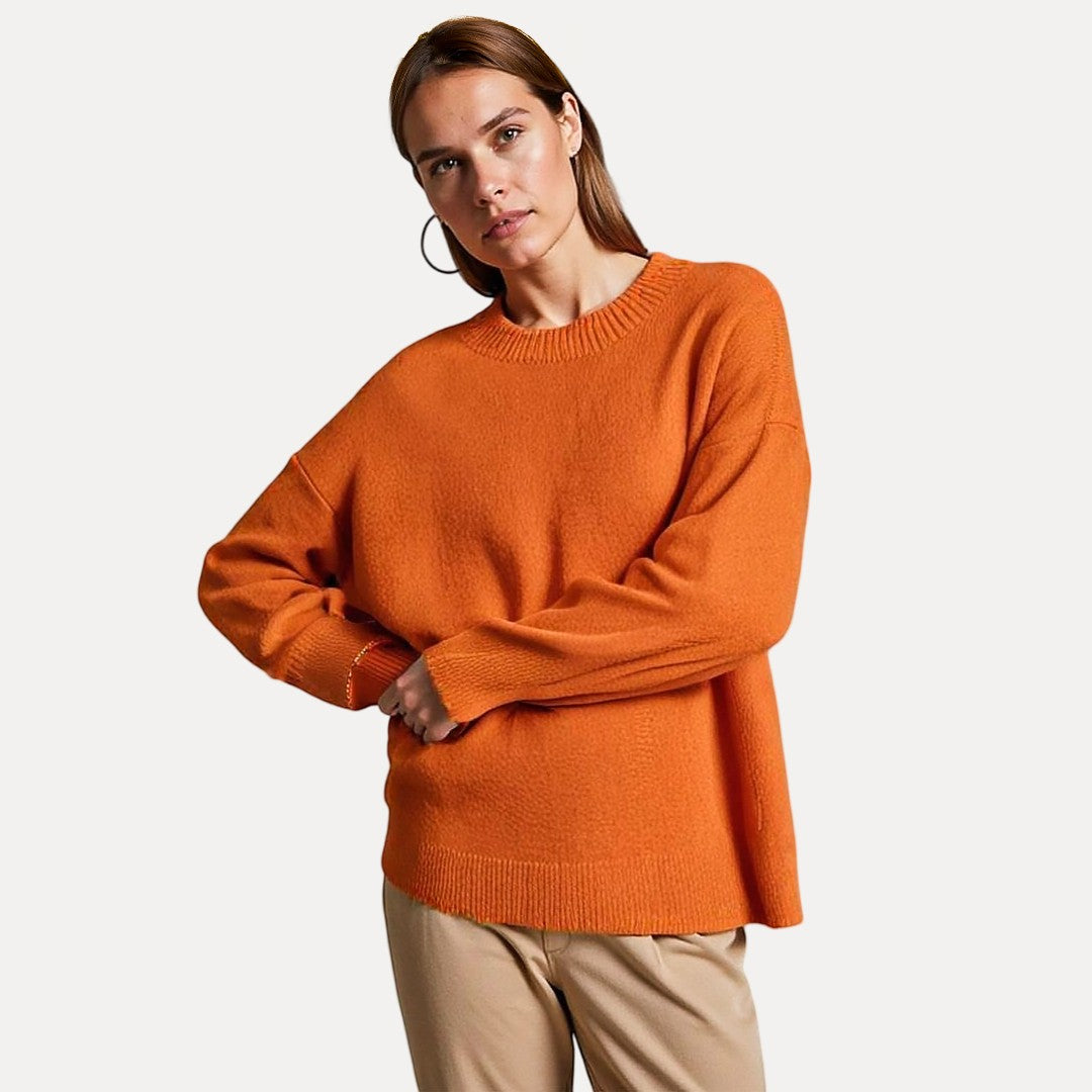 Oversized Knit Sweater For Women Cozy Warmth Soft Material Versatile Everyday Wear