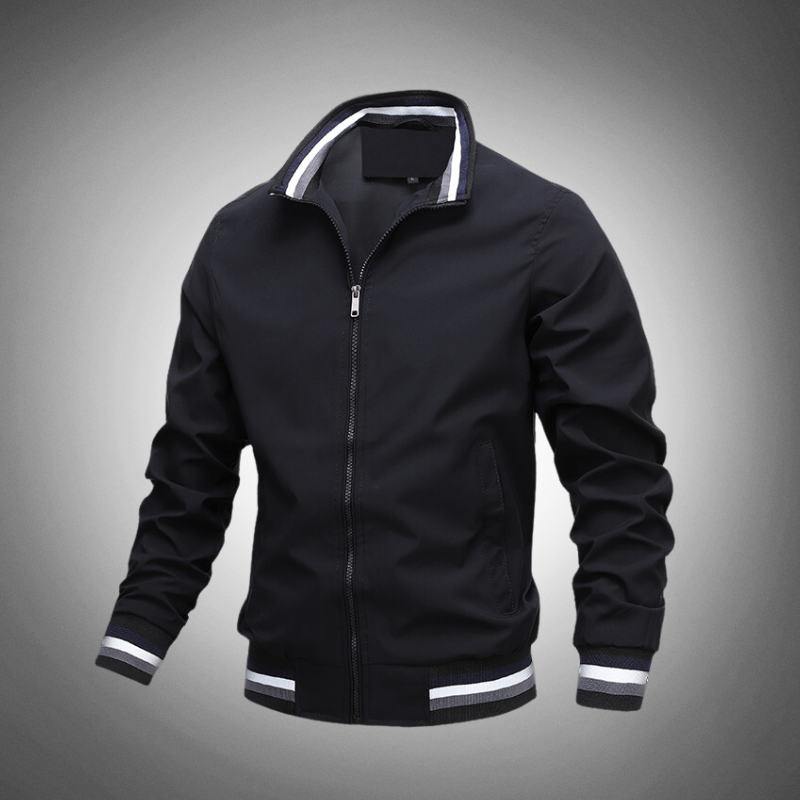 Men's Waterproof Bomber Jacket With Modern Silhouette And Zip Front For Everyday Stylish Weatherproof Outerwear