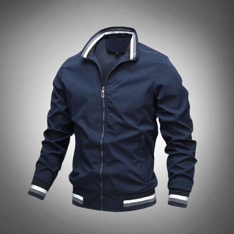 Men's Waterproof Bomber Jacket With Modern Silhouette And Zip Front For Everyday Stylish Weatherproof Outerwear