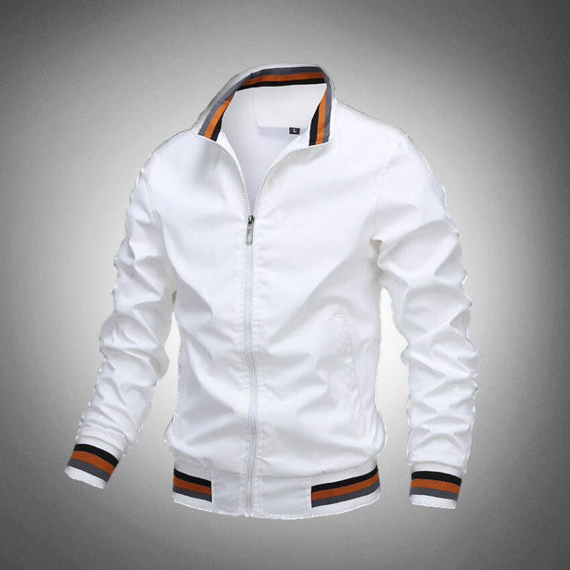Men's Waterproof Bomber Jacket With Modern Silhouette And Zip Front For Everyday Stylish Weatherproof Outerwear