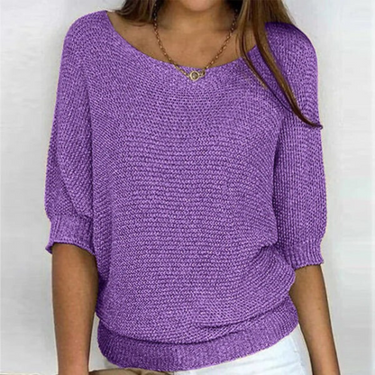 Oliza Women Comfortable Luxury Sweater For Everyday Office And Cozy Feminine Fashion