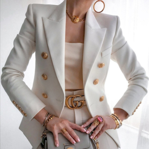 Nawel Classic Blazer Jacket For Women With Structured Silhouette And Timeless Elegance