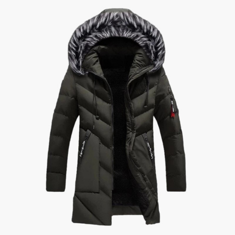 Paulin Men's Winter Parka With Faux Fur Hood For Urban Men Ultra Warmth And Everyday Style