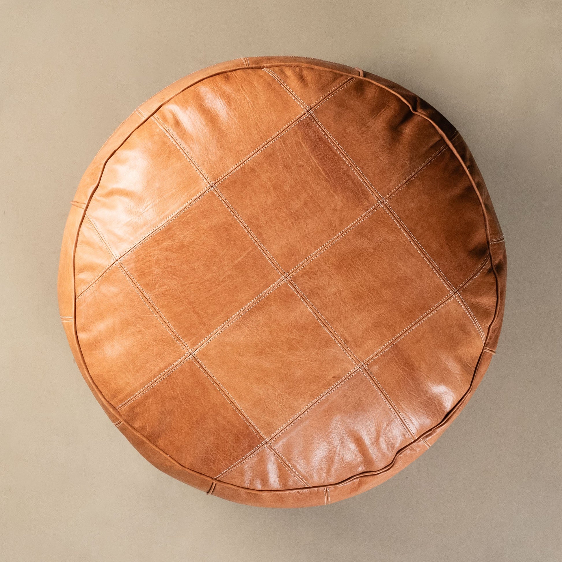 Authentic Moroccan Leather Pouf - TrendAura