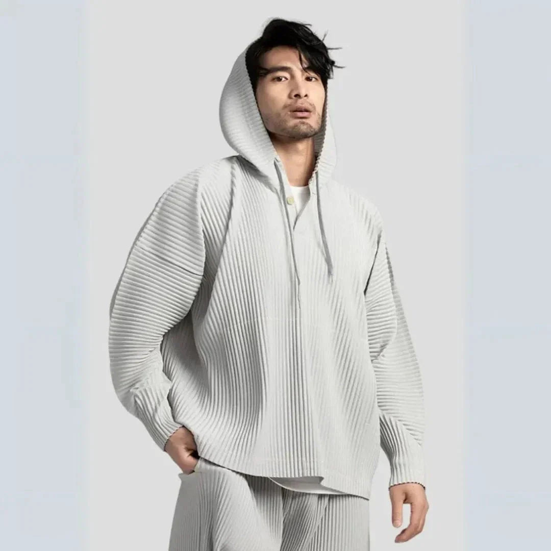 Palmer Loose-Fit Pleated Hoodie