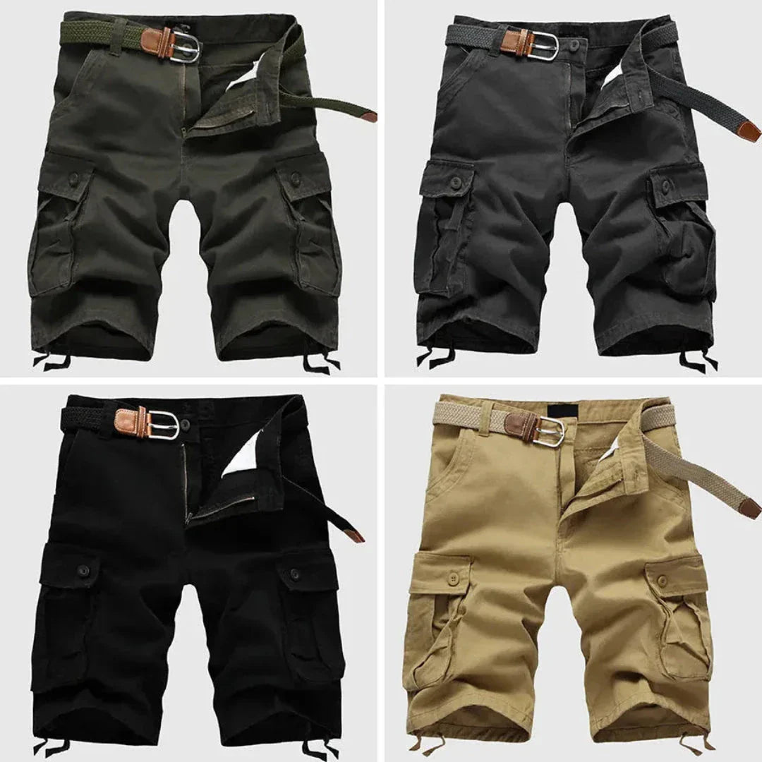 Paul Belted Tactical Cargo Shorts For Men With Multiple Pockets Built For Durable Outdoor Utility