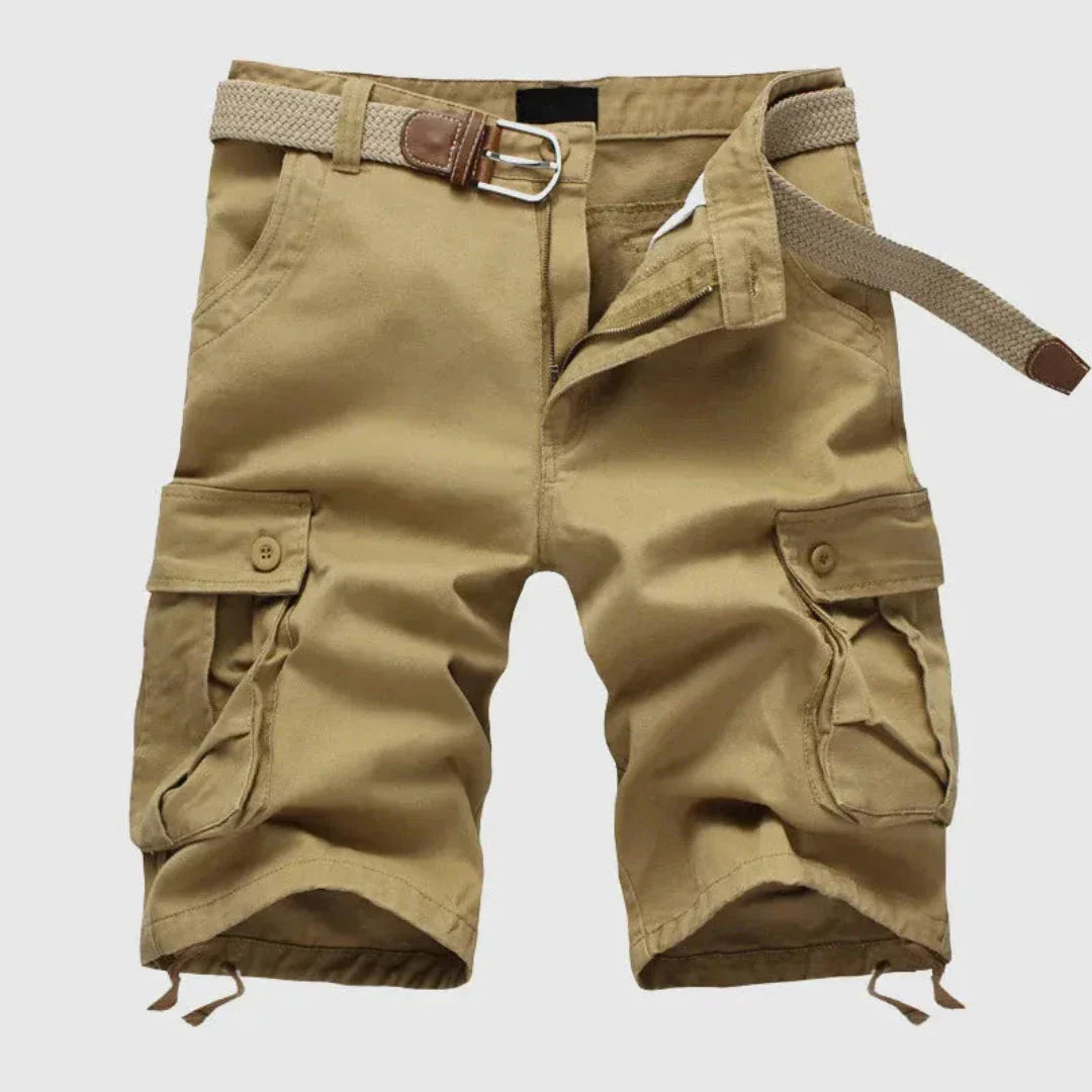Paul Belted Tactical Cargo Shorts For Men With Multiple Pockets Built For Durable Outdoor Utility