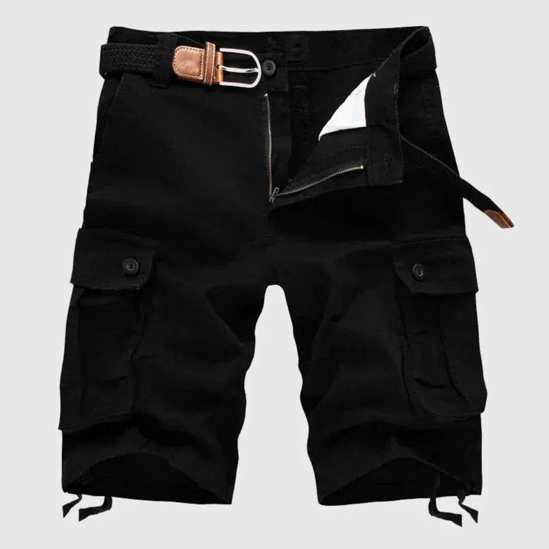 Paul Belted Tactical Cargo Shorts For Men With Multiple Pockets Built For Durable Outdoor Utility