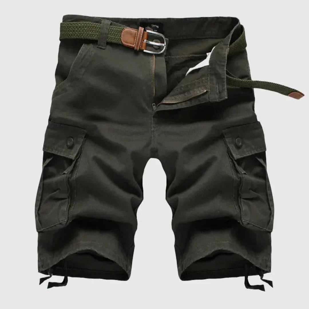 Paul Belted Tactical Cargo Shorts For Men With Multiple Pockets Built For Durable Outdoor Utility