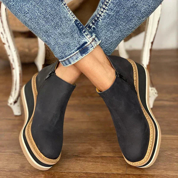 Women's Comfortable Platform Ankle Boots | Wedge Heel