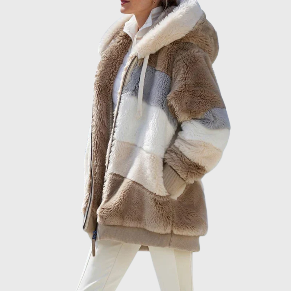 Women's Winter Jacket with Insulated Lining and Adjustable Hood