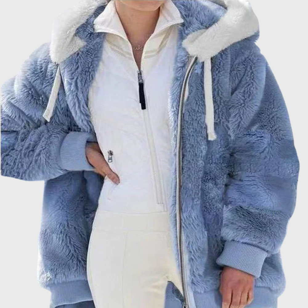 Women's Winter Jacket with Insulated Lining and Adjustable Hood