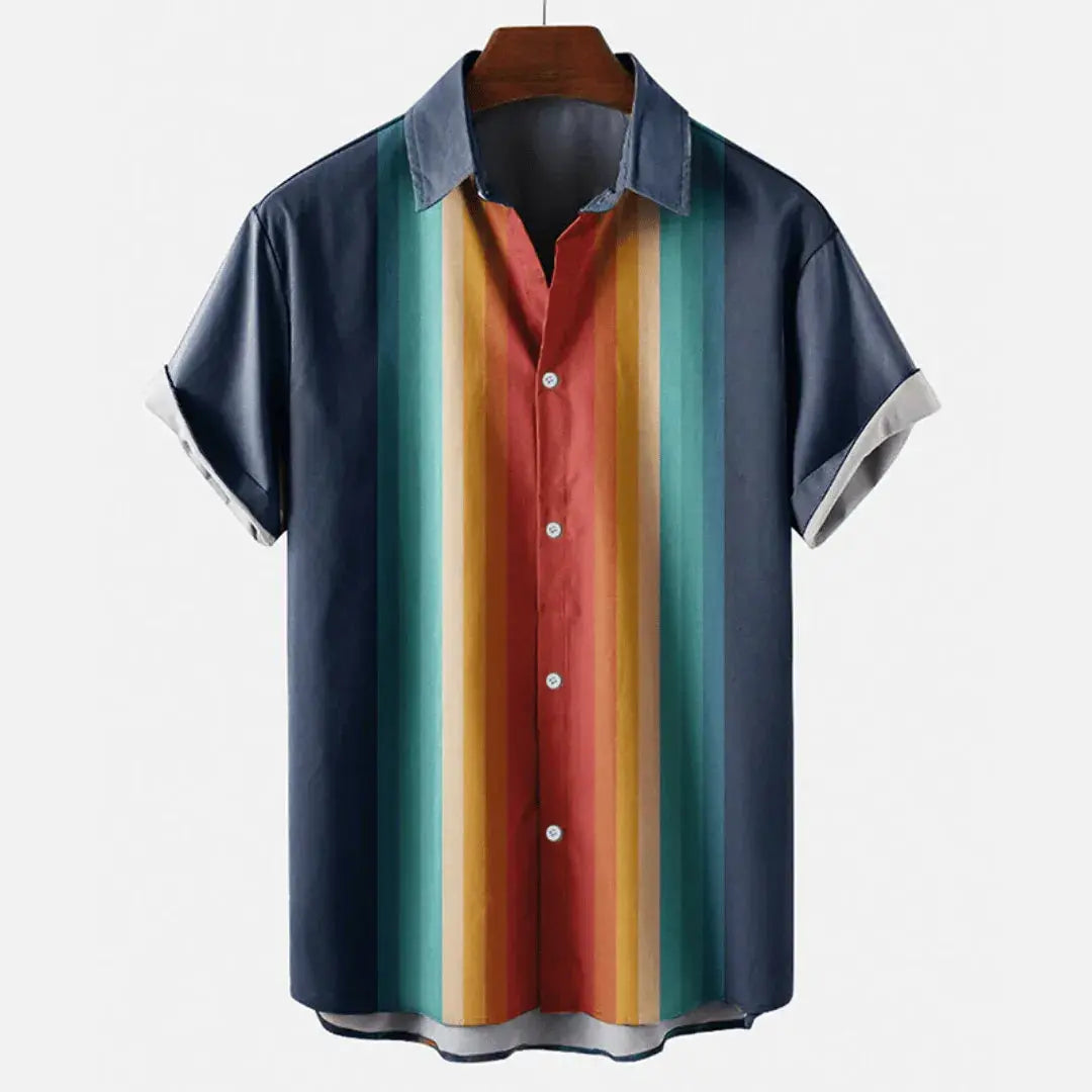 TrendAura Retro Linen Button Down Shirt Breathable Casual