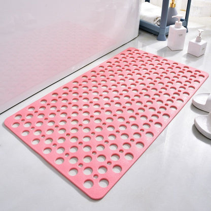 Secure Suction Shower Mat Antibacterial Slip Resistant Bath Mat For Seniors And Caregivers