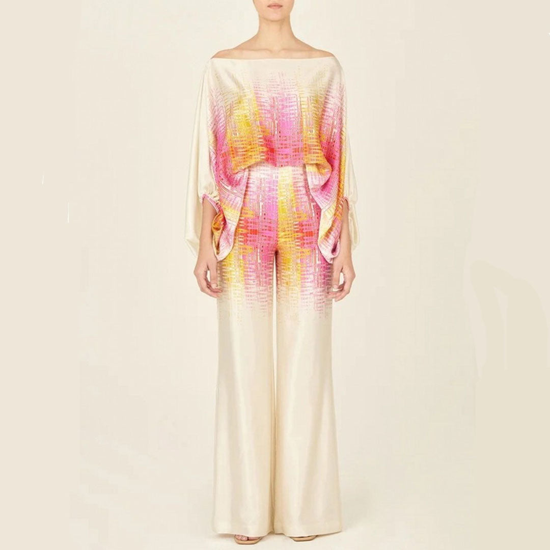 Lumiere Women Two Piece Suit Elegant Comfortable Printed Fabric For Fall Style And Seasonal Wear