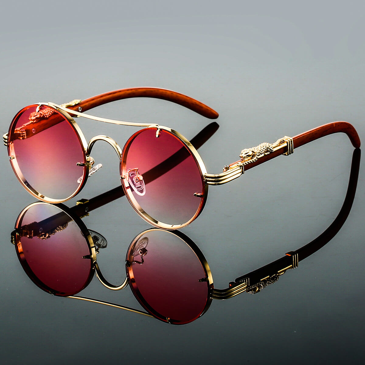 RetroShade – Oval metal sunglasses for men