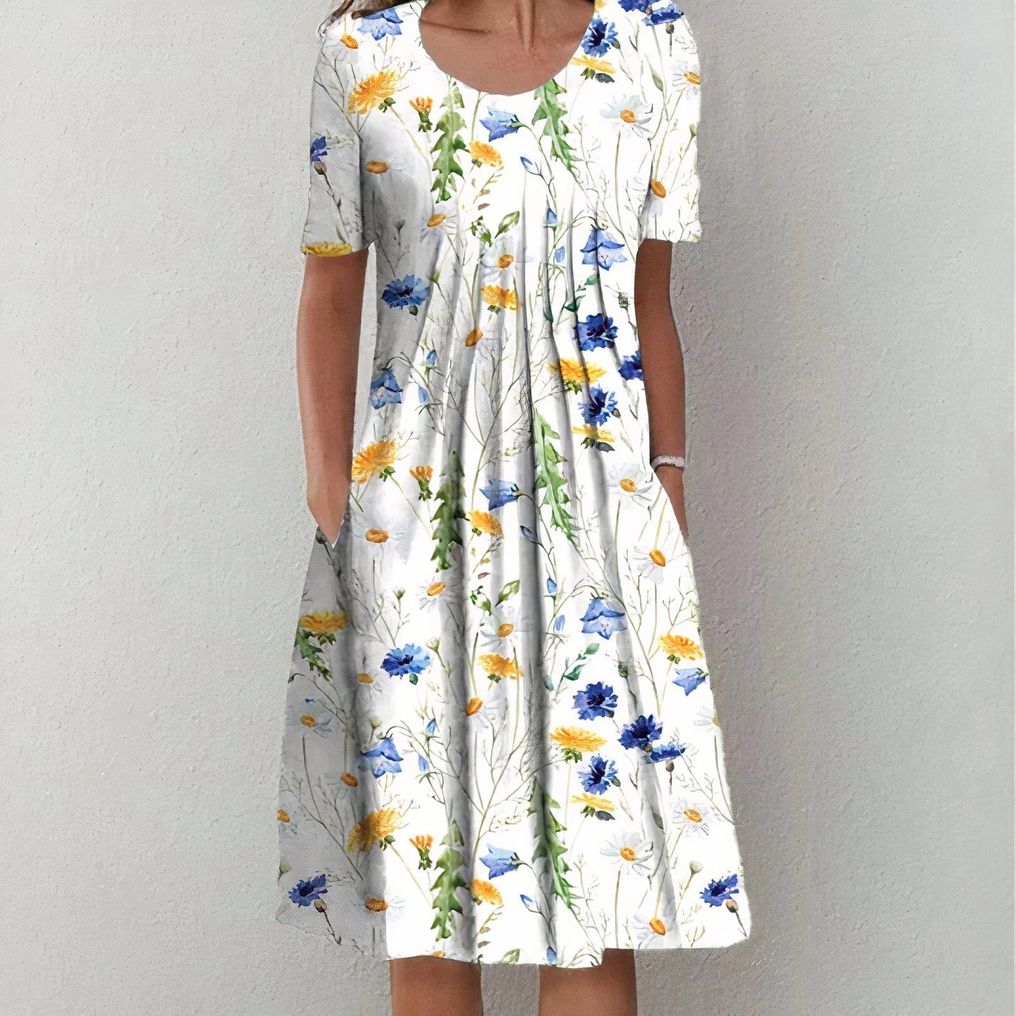 Pleated Summer Dress For Women Lightweight Breathable Comfort Elegant For All Occasions