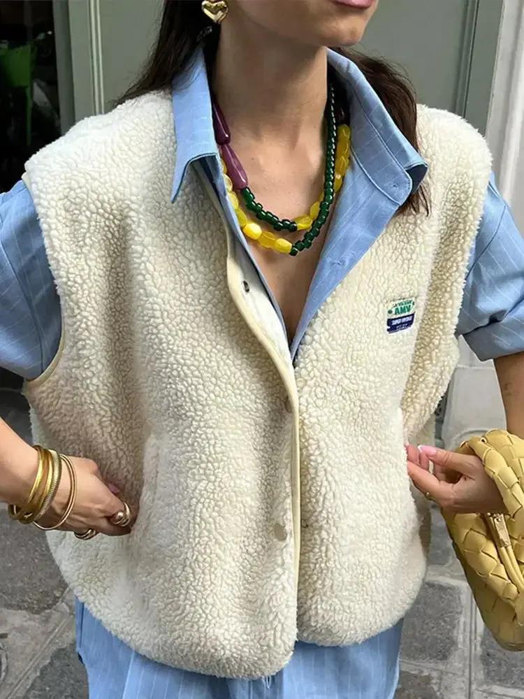 Plush Fleece Vest for Women – Cozy & Effortless Layering