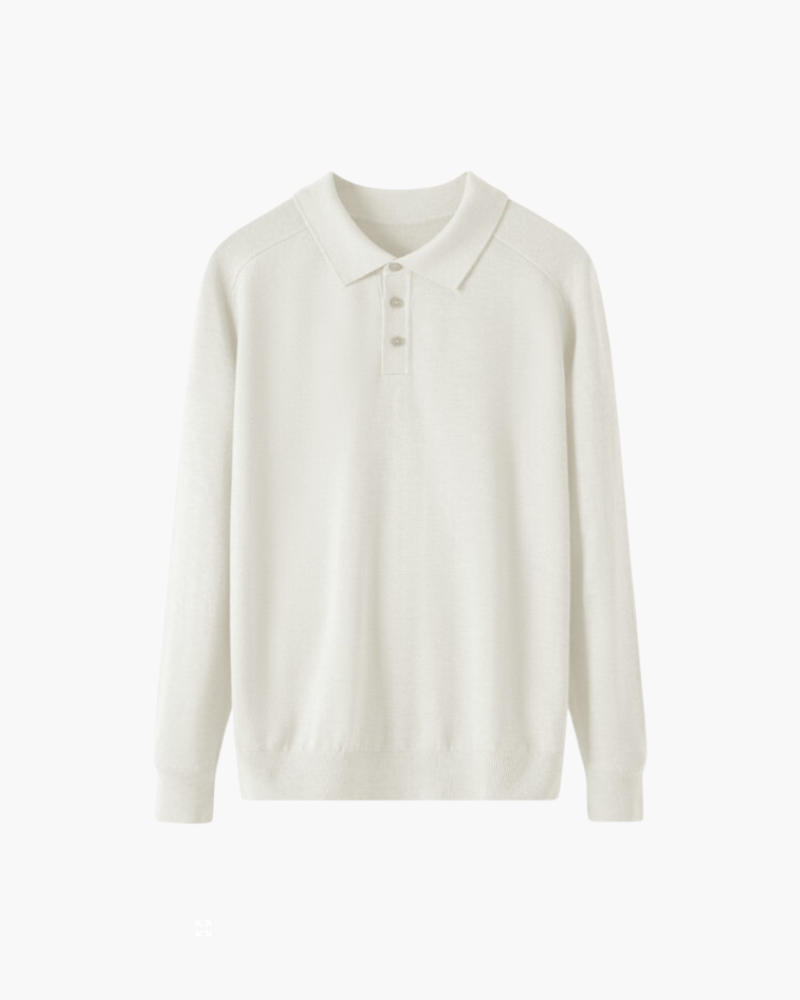 Men's Wool Polo Shirt Long Sleeve Premium Warmth And Breathable Comfort For Smart Casual And Formal Wear