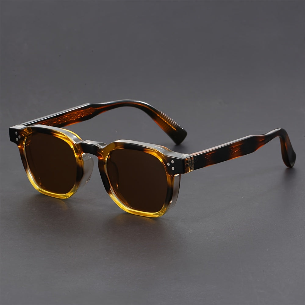 Polygonal Sunglasses For Men With Unique Polygonal Design In Retro Boho Style For Fashion Forward Men