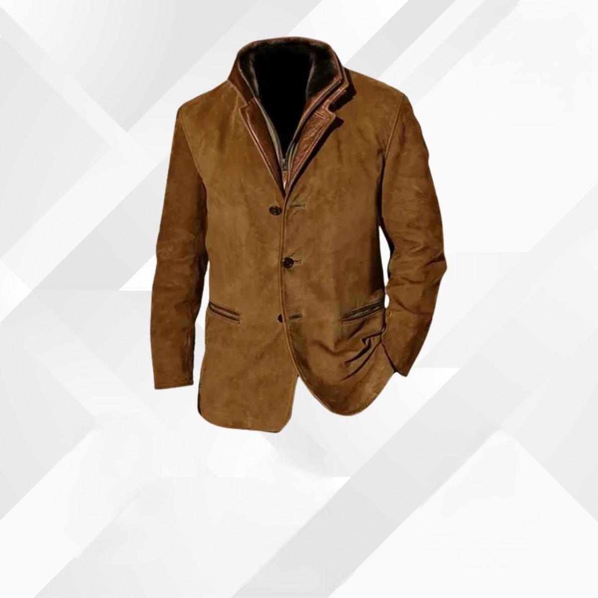 Kyle Mens Classic Button Up Warm Winter Jacket With Lined Interior For Formal And Casual Wear