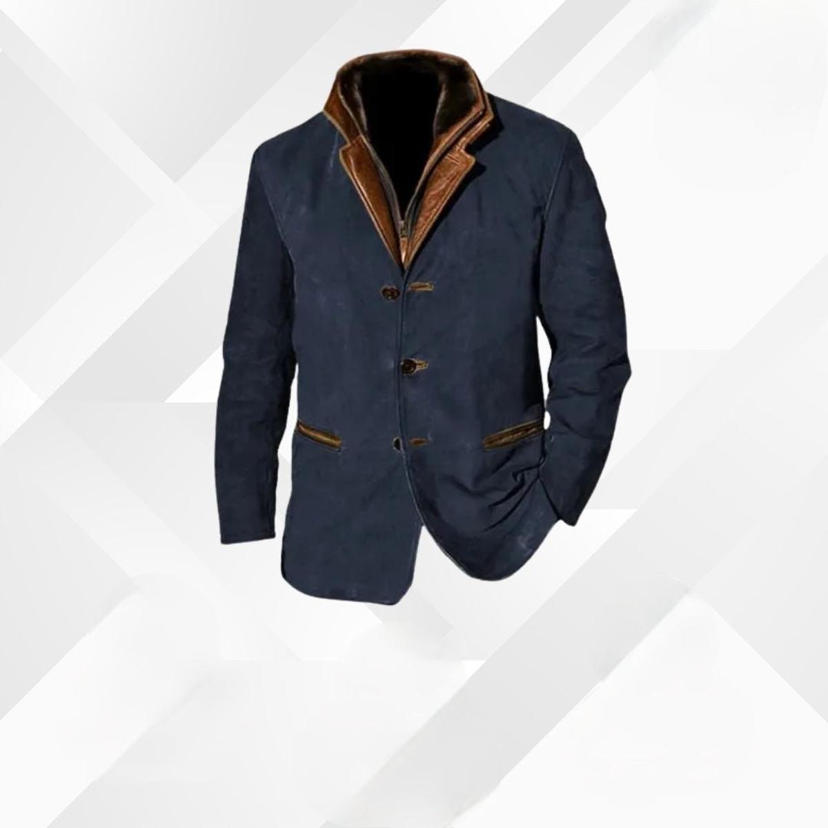 Kyle Mens Classic Button Up Warm Winter Jacket With Lined Interior For Formal And Casual Wear