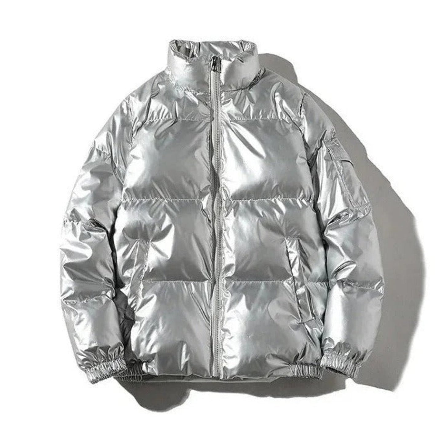 Daniel Men's Classic Shiny Puffer Jacket By TrendAura Warm Modern Shine Winter Coat