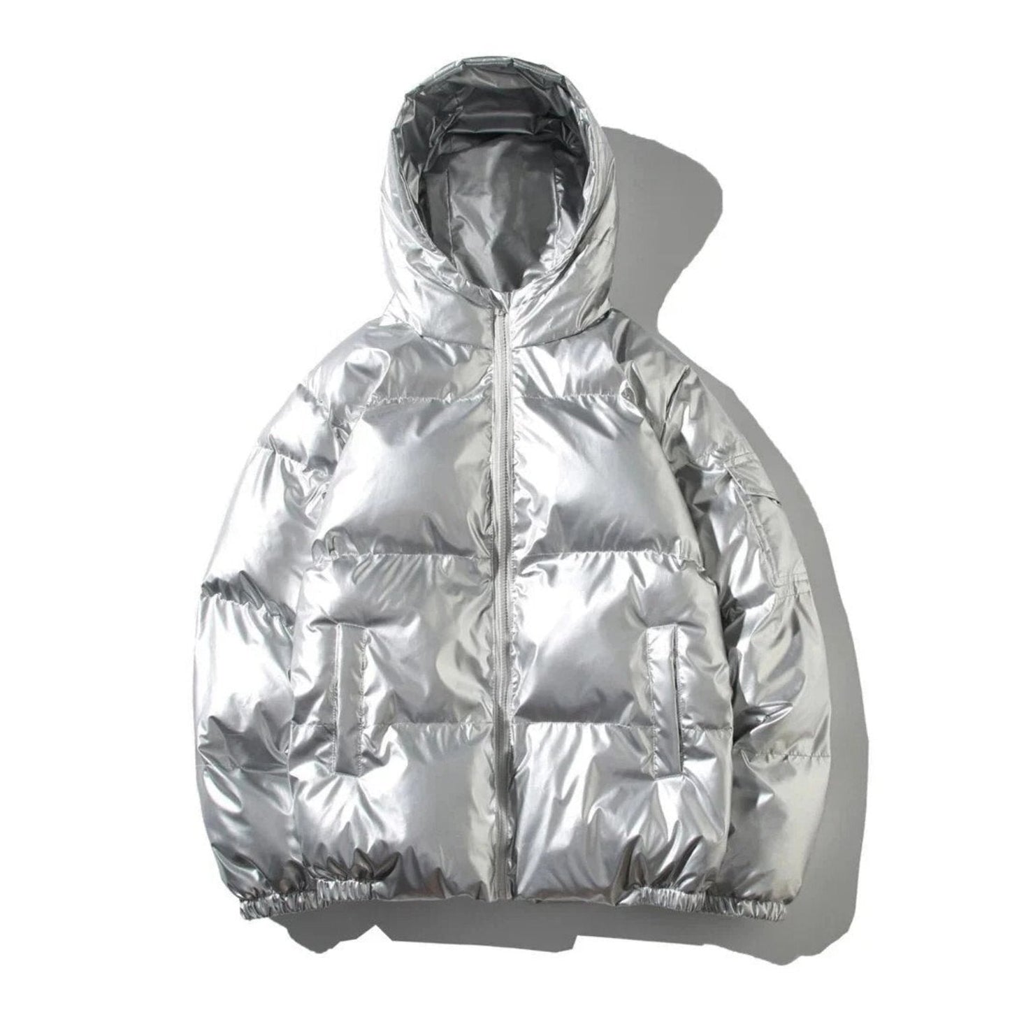 Daniel Men's Classic Shiny Puffer Jacket By TrendAura Warm Modern Shine Winter Coat