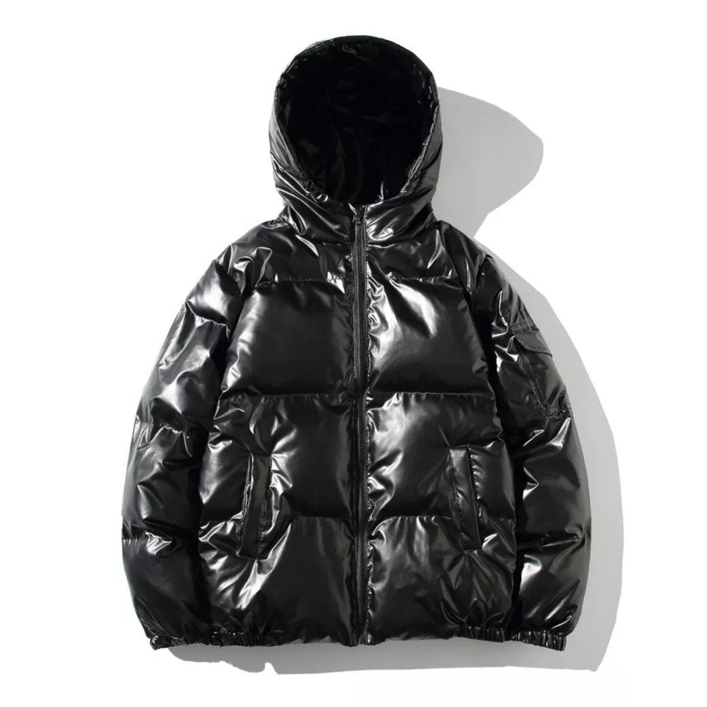 Daniel Men's Classic Shiny Puffer Jacket By TrendAura Warm Modern Shine Winter Coat