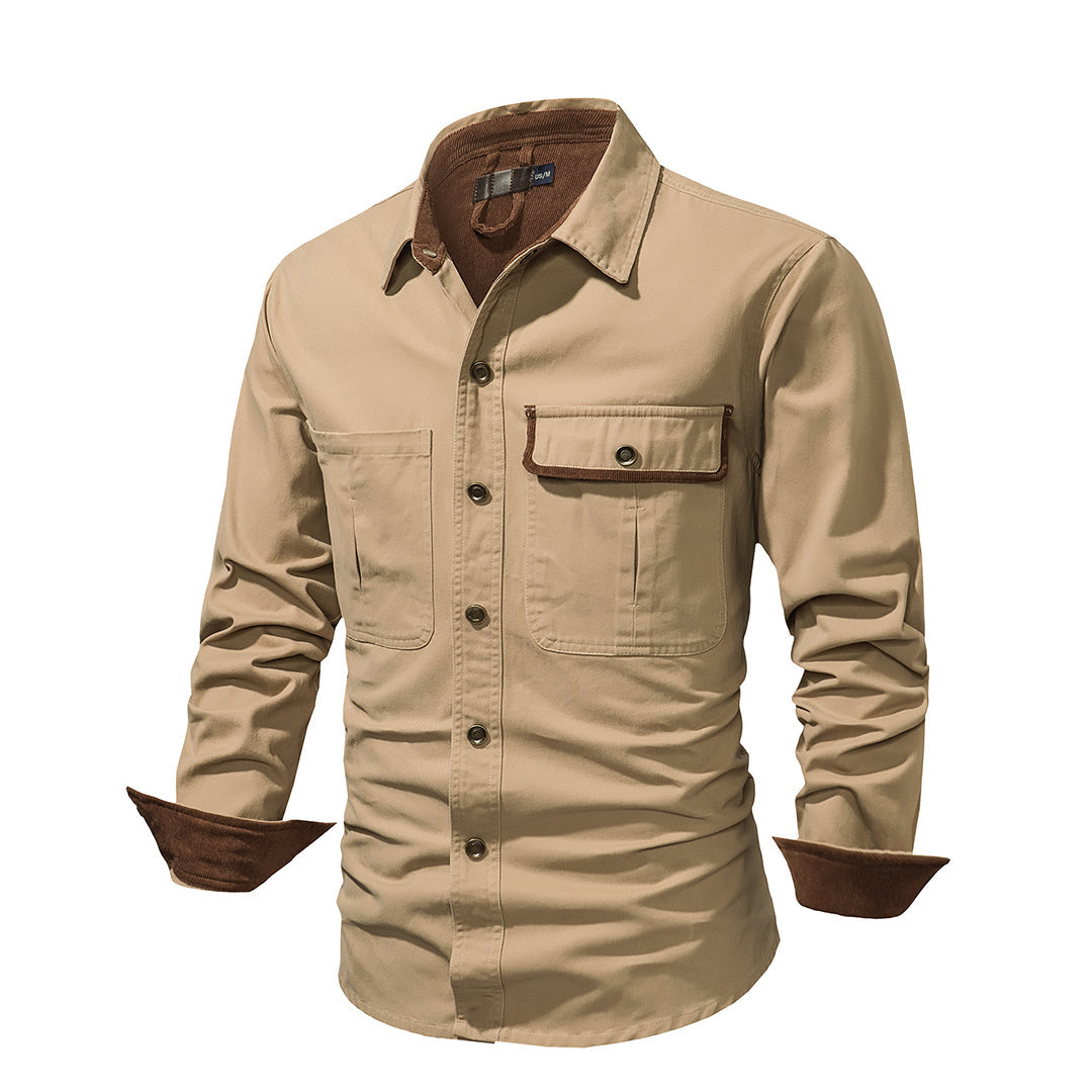 Men's Casual Shirt Classic Button Down With Structured Fit For Modern Men Versatile Everyday Wear