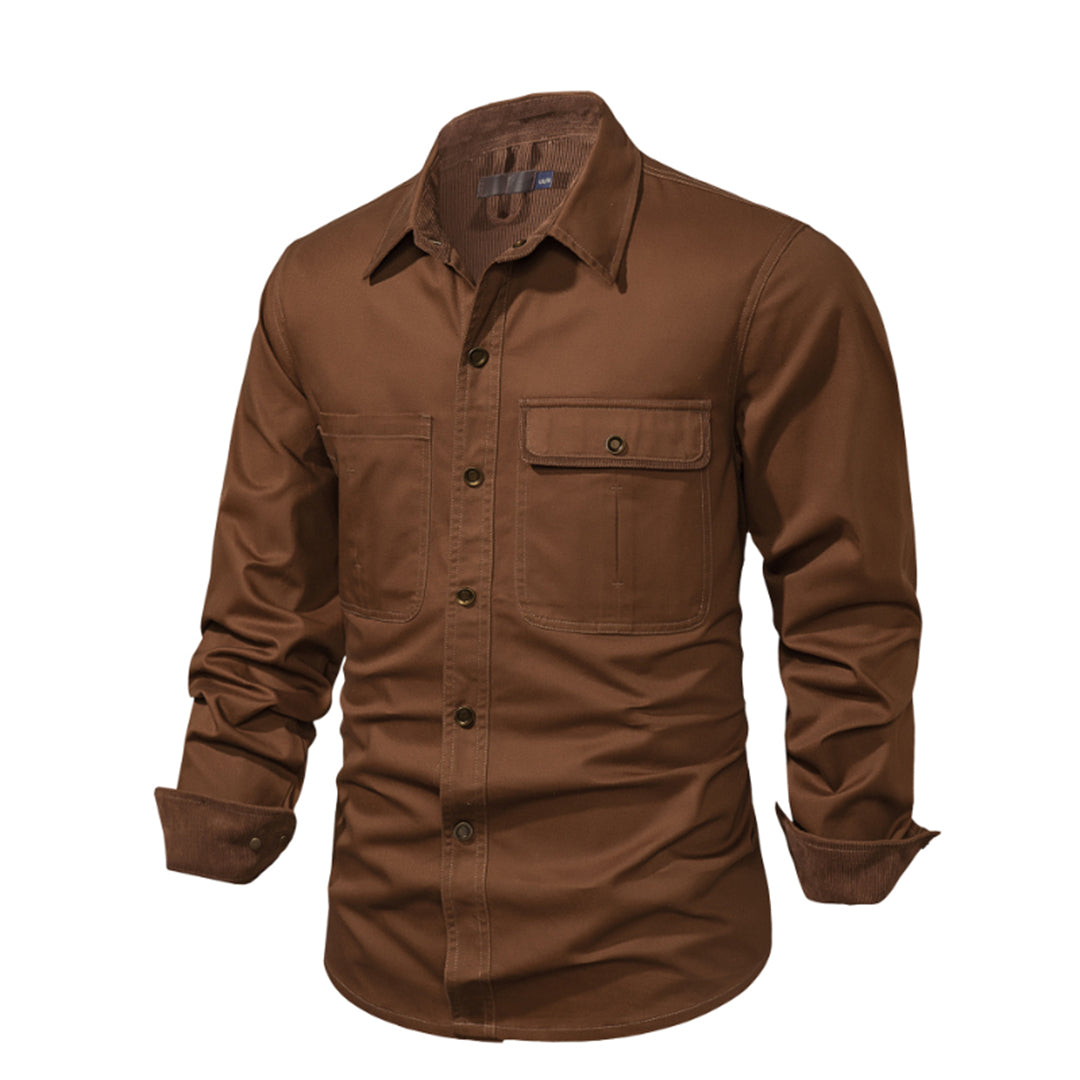 Men's Casual Shirt Classic Button Down With Structured Fit For Modern Men Versatile Everyday Wear