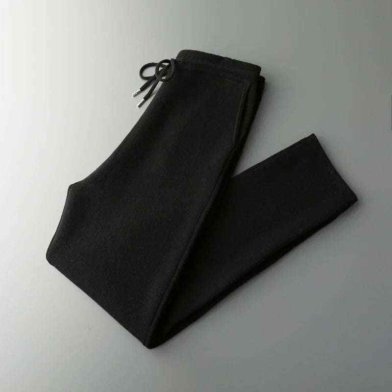 Premium Australian Merino Wool Men Pullover And Pants Set With Breathable Softness And Seamless Comfort For Cold Weather
