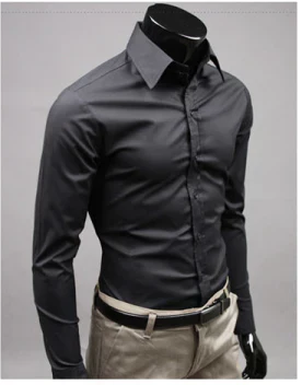Men's Casual Long Sleeve Shirt Relaxed Fit Button Down