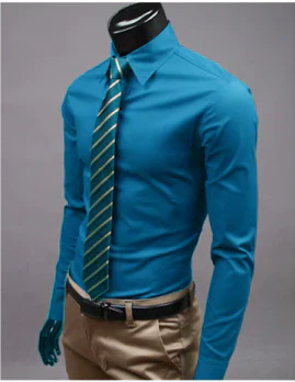 Men's Casual Long Sleeve Shirt Relaxed Fit Button Down