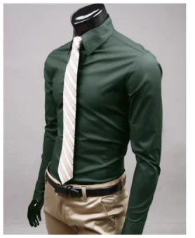 Men's Casual Long Sleeve Shirt Relaxed Fit Button Down