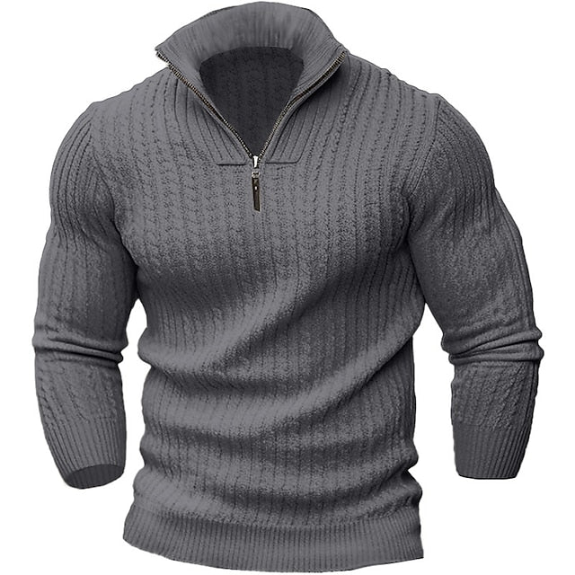Men's Half Zip Sweater With Modern Design For Everyday Style And Smart Layering