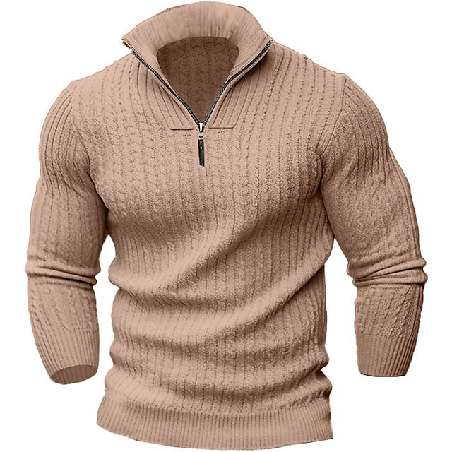 Men's Half Zip Sweater With Modern Design For Everyday Style And Smart Layering