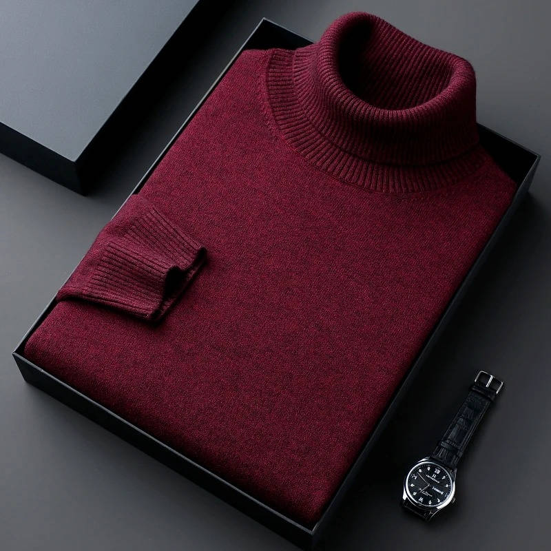 Men's Premium Turtleneck Sweater By TrendAura Versatile Knit For Sharp Casual Winter Style
