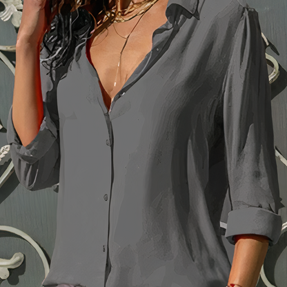 Xaviera | Elegant blouse women with long sleeves made of chiffon