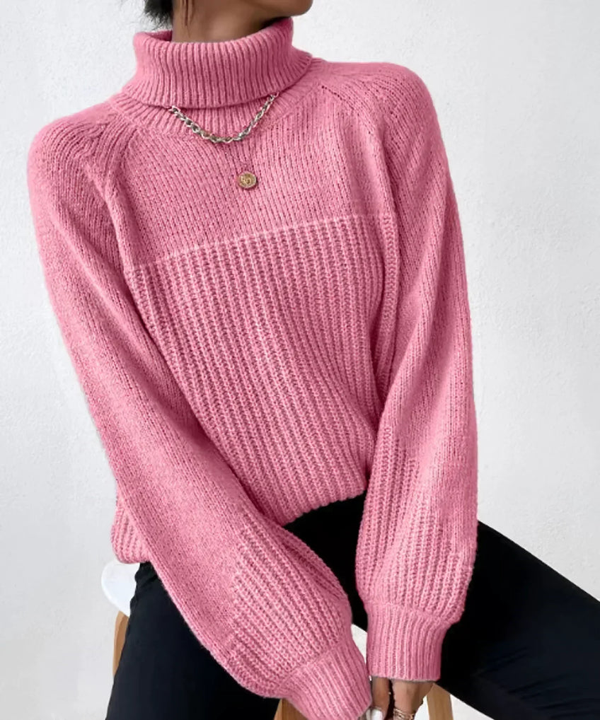 Blaire – Warm knitted turtleneck sweater for women