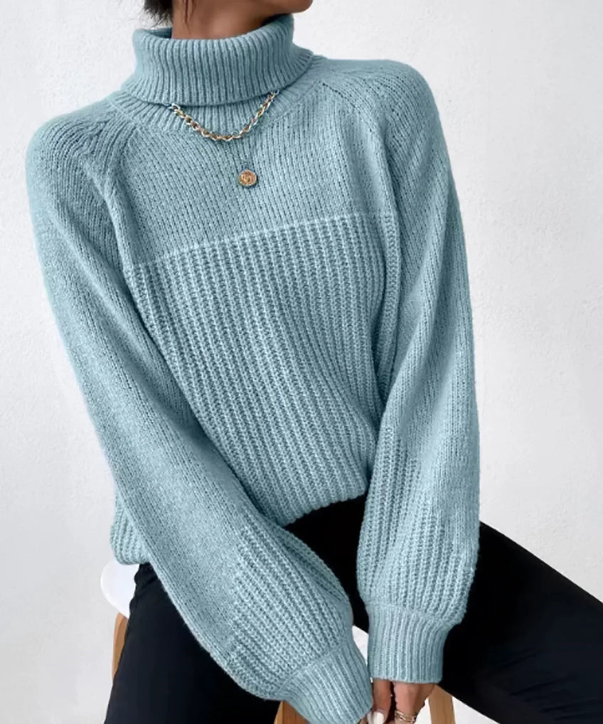 Blaire – Warm knitted turtleneck sweater for women