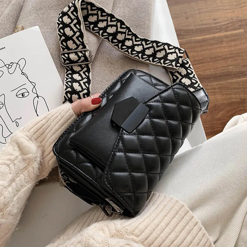 TrendAura Kathryn Quilted Vegan Leather Crossbody Bag - Chic, Everyday Essential With Adjustable Strap