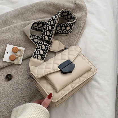 TrendAura Kathryn Quilted Vegan Leather Crossbody Bag - Chic, Everyday Essential With Adjustable Strap