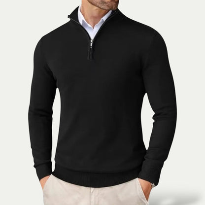 Mens Half Zip Pullover With Long Sleeves For Warmth And Versatile Layering Premium Comfort For Everyday Wear
