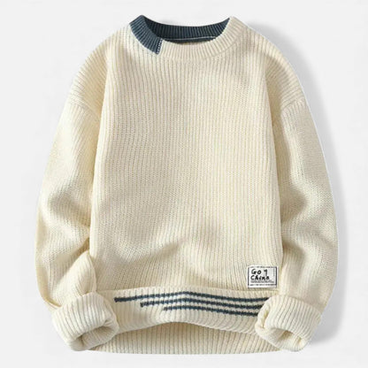 Ancient World | Classic Knit Sweater Men – Elegant Patchwork